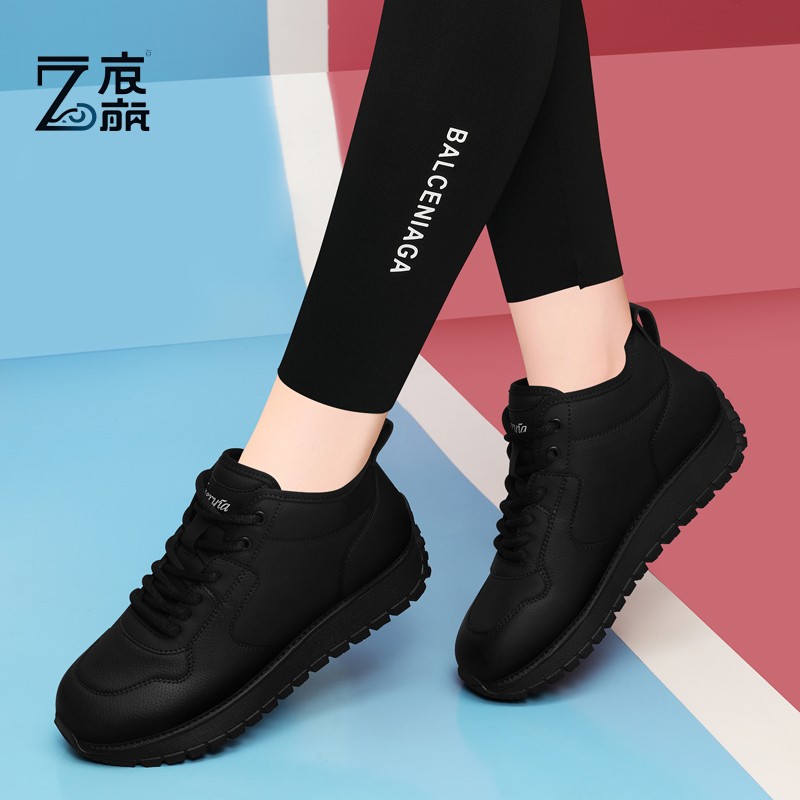 莆田纯原女鞋春季舒适热卖休闲运动鞋子女真皮软底防滑妈妈旅游单