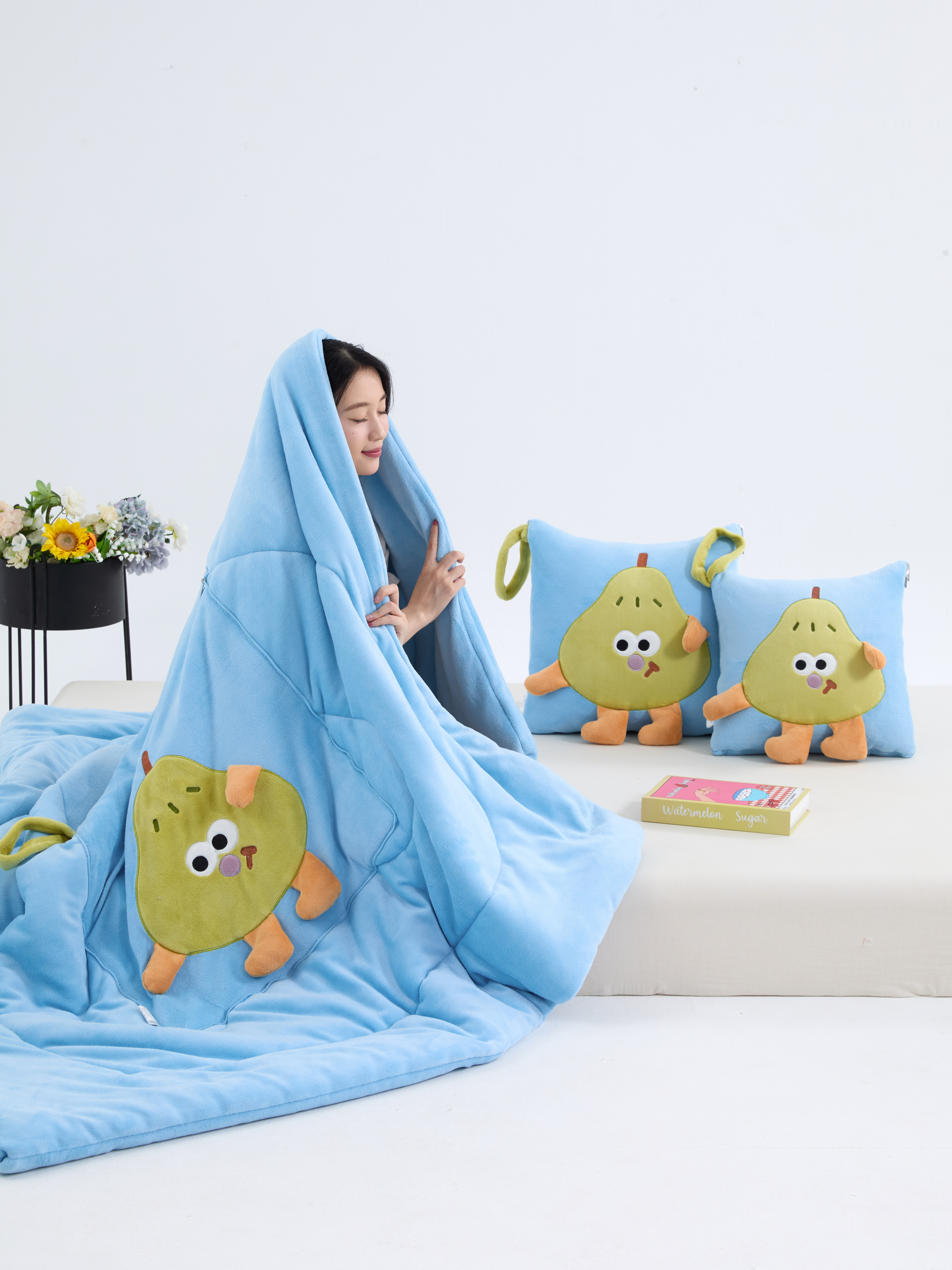 ins小清新抱枕被子两用加厚牛奶绒二合一汽车靠垫办公室沙发午睡,居家布艺,抱枕被,淘宝优惠券,粉丝福利购,淘宝优惠卷