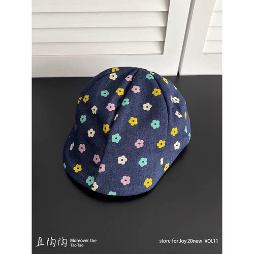 复古彩花牛仔女前进帽显脸小时尚