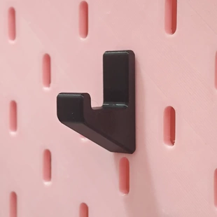 加粗挂衣钩多色可选适用宜家SKADIS洞洞板配件 可改金属方孔圆孔