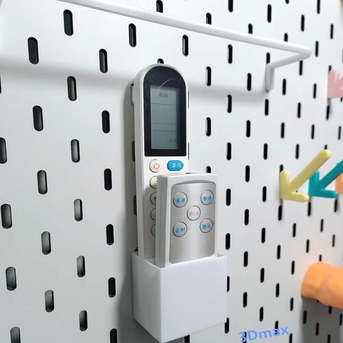 通用空调/电视/风扇遥控器双联收纳支架适用宜家SKADIS洞洞板配件