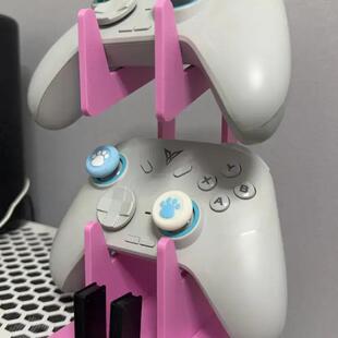 3D打印 粉色女 通用游戏手柄支架xbox ps5 switch手柄桌面展示架