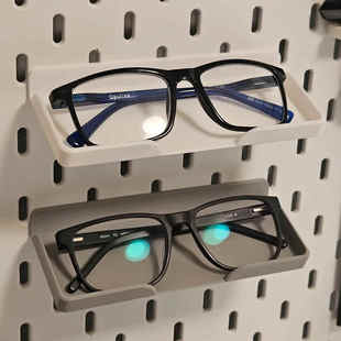 适用宜家SKADIS洞洞板配件 可改金属方孔圆孔 倾斜眼镜架多色可选