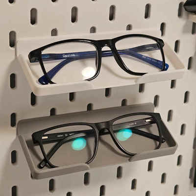 适用宜家SKADIS洞洞板配件 倾斜眼镜架多色可选 可改金属方孔圆孔