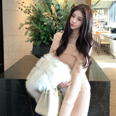 「少量现货」韩雨嘉 翻领毛衣女秋冬设计感针织衫 Pure love