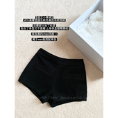 韩雨嘉 子 女秋冬高级感百搭休闲裤 超正小黑裤 黑色高腰毛呢短裤