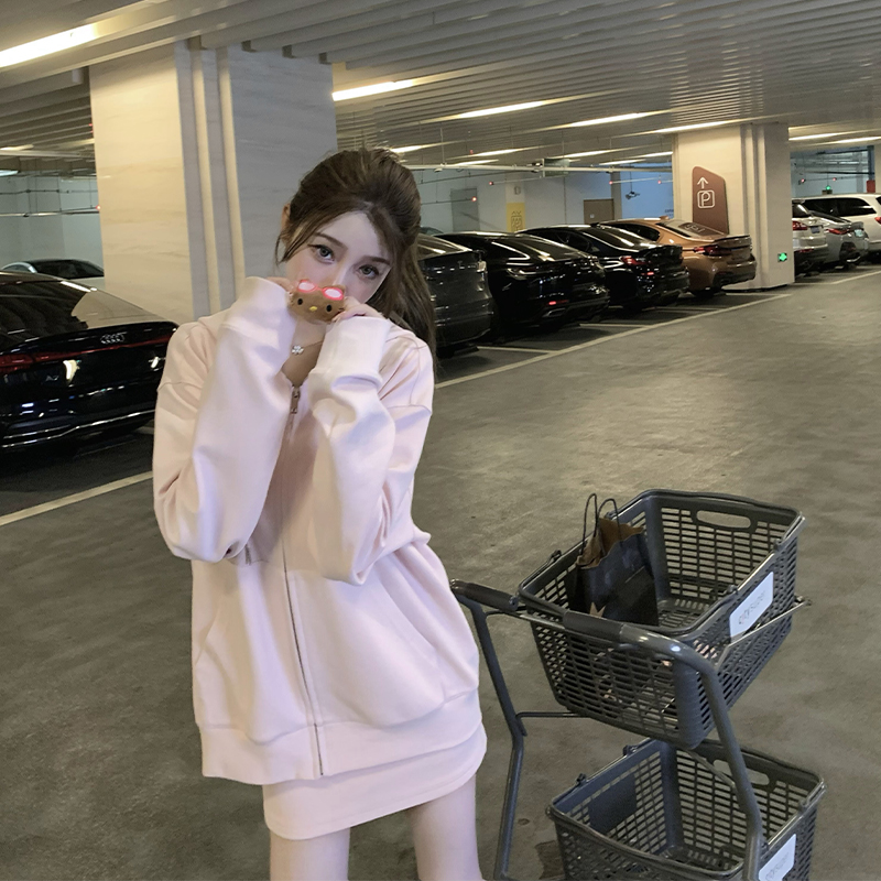 韩雨嘉连帽卫衣外套套装