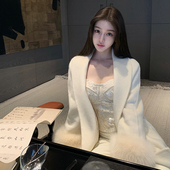 「现货」韩雨嘉 初雪恋人 狐狸毛双面呢女秋冬翻领千金毛呢大衣