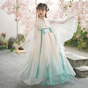 小女孩2024新款 女童汉服中国风夏季 连衣裙古装 超仙六一儿童演出服