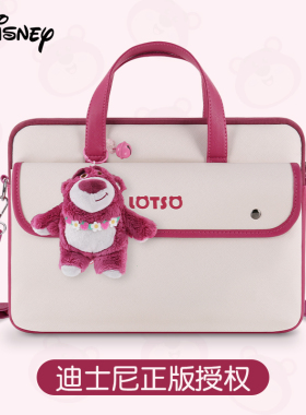 迪士尼笔记本电脑包14寸手提适用苹果macbook air13.6联想小新pro16华为matebook惠普thinkpad15.6通勤女款15