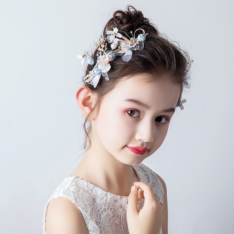 儿童头花饰品公主可爱小女孩发卡发饰小花童头饰婚礼女童演出配饰
