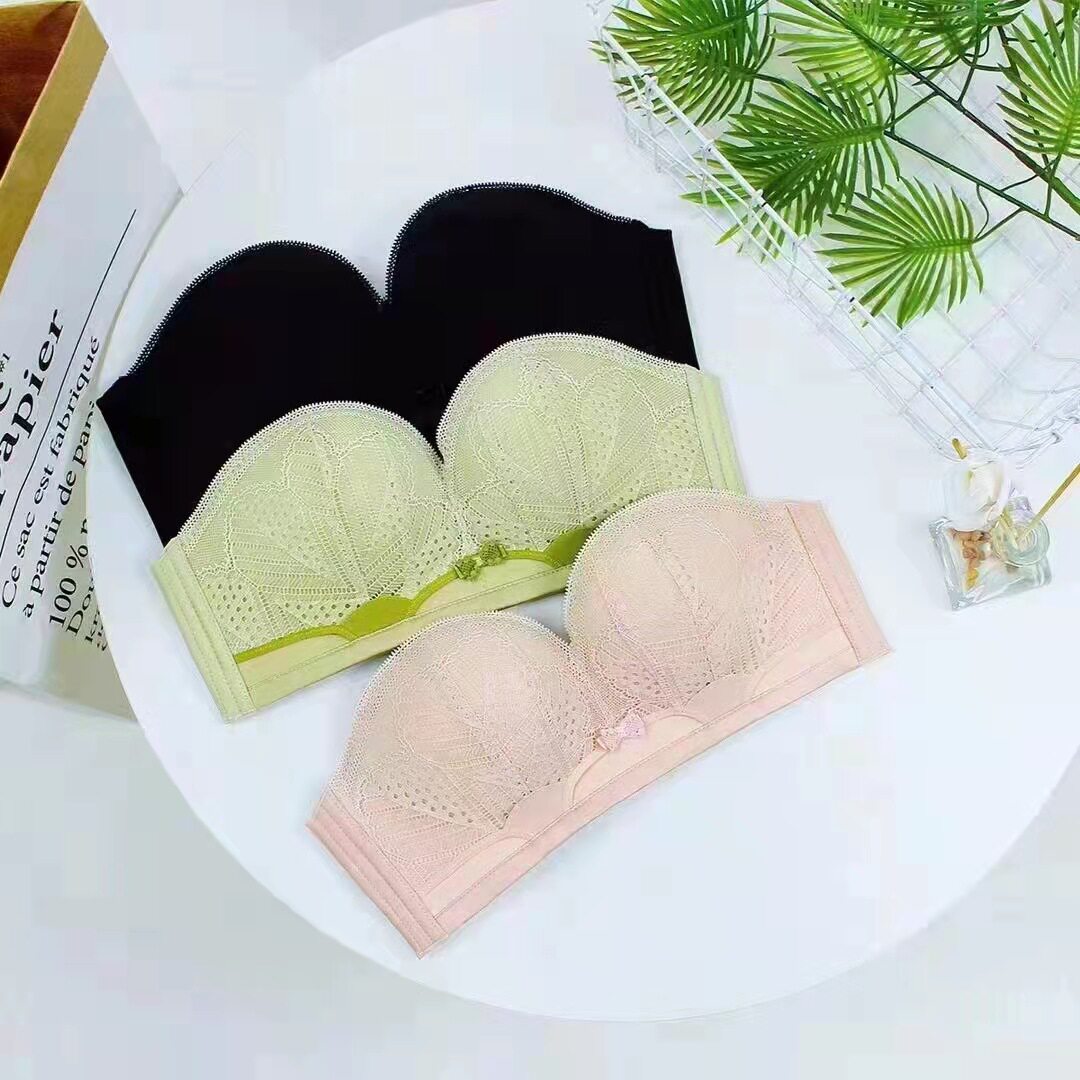 云感棉半杯无肩带婚纱礼服聚拢
