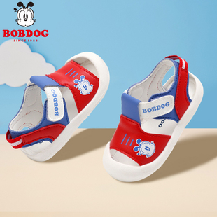 夏季 女沙滩鞋 包头鞋 男童鞋 子透气婴幼儿软底学步鞋 巴布豆宝宝凉鞋