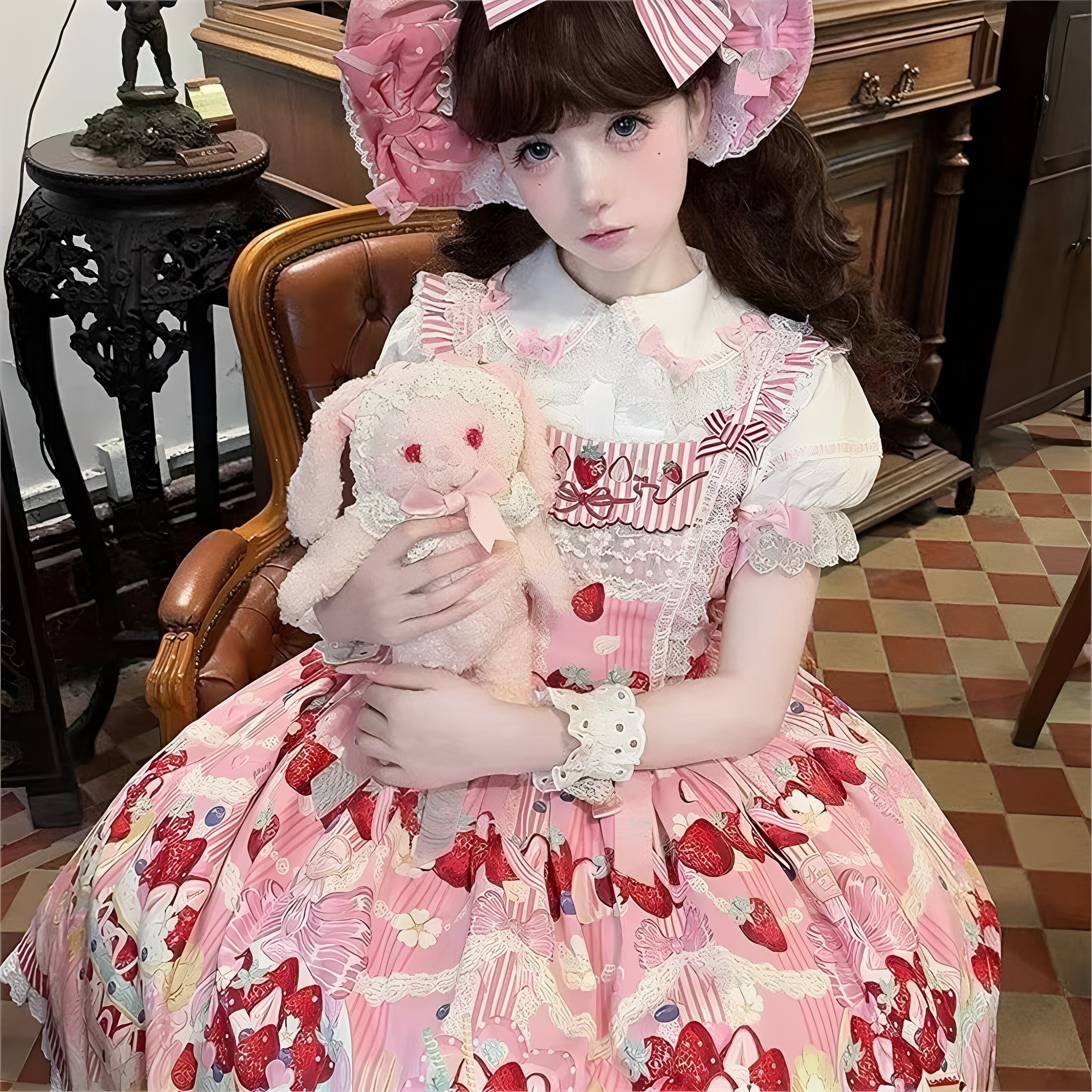 现货古董猫甜美doll感洛丽塔裙