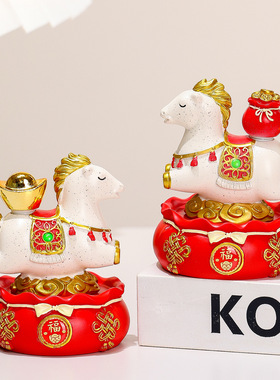 新款国潮马生肖摆件24