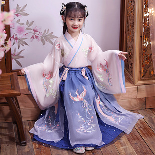 出租汉服女童古装超仙星空中国风春秋女仙气飘逸仙女装演出服毕业