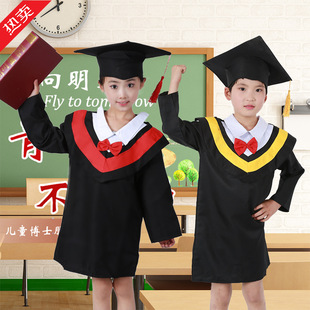 出租儿童博士服幼儿园学士服拍照毕业袍博士帽小学毕业照服装礼服