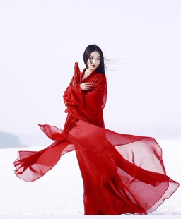 出租古典舞演出服女飘逸中国风水袖舞蹈红昭愿汉服裙仙女古装服装