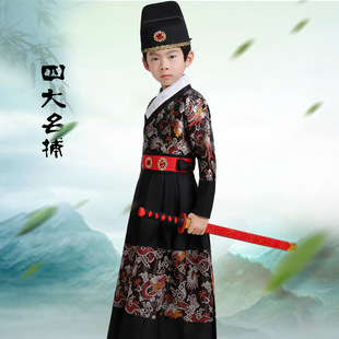 出租儿童古装飞鱼服汉服四大名捕披风明朝侍卫武士锦衣卫演出服
