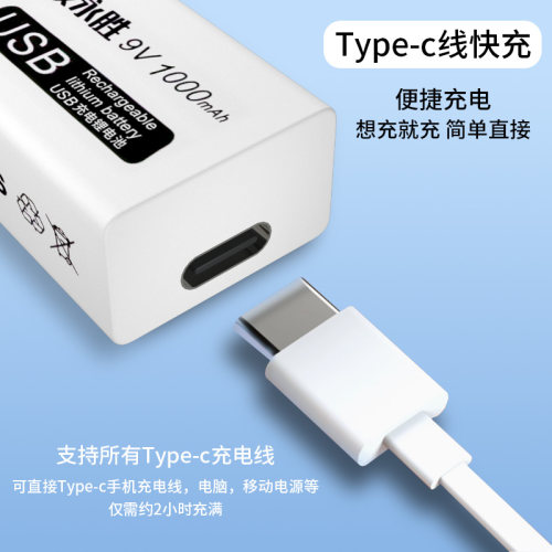 技永胜Type-C快充9V电池