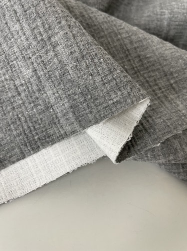 E01秋冬季双层浮雕提花针织面料 柔软垂坠弹性连身裙外套服装布料