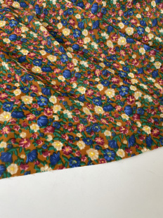 A440深色小碎花印花雪纺布头柔软垂感透气淑女风连衣裙上衣旗袍布