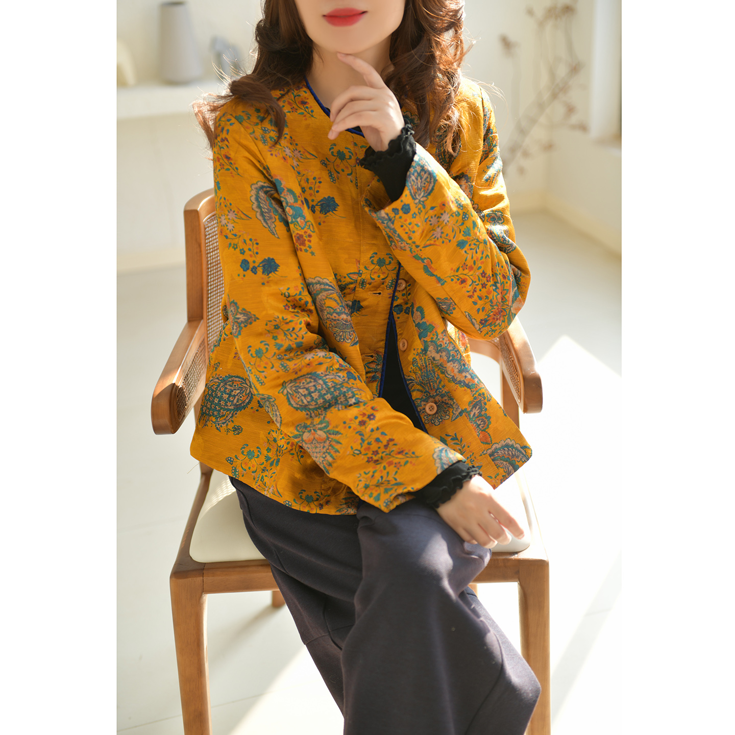 GESGOO新中式提花棉服外套