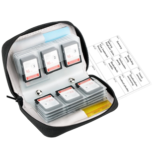 集卫 大容量SD内存卡包相机存储卡CF卡收纳包数码便携袋XQD卡手机卡电话卡银行卡公交卡套卡包收纳保护防丢