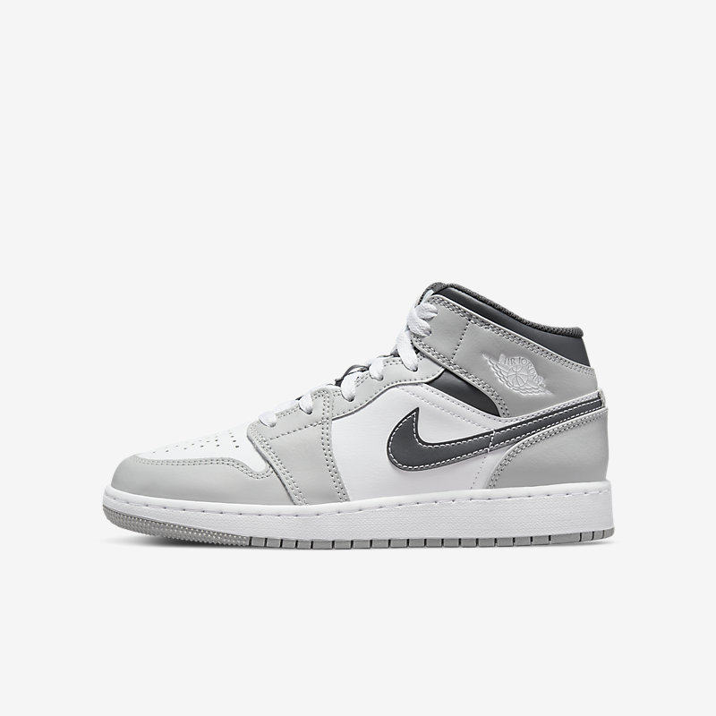 耐克女鞋Air Jordan 1 Mid AJ1 小Dior 灰白黑 篮球鞋 554725-078