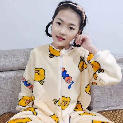儿童睡袋春秋款中大童加厚法兰绒婴儿宝宝分腿小孩连体睡衣防踢被