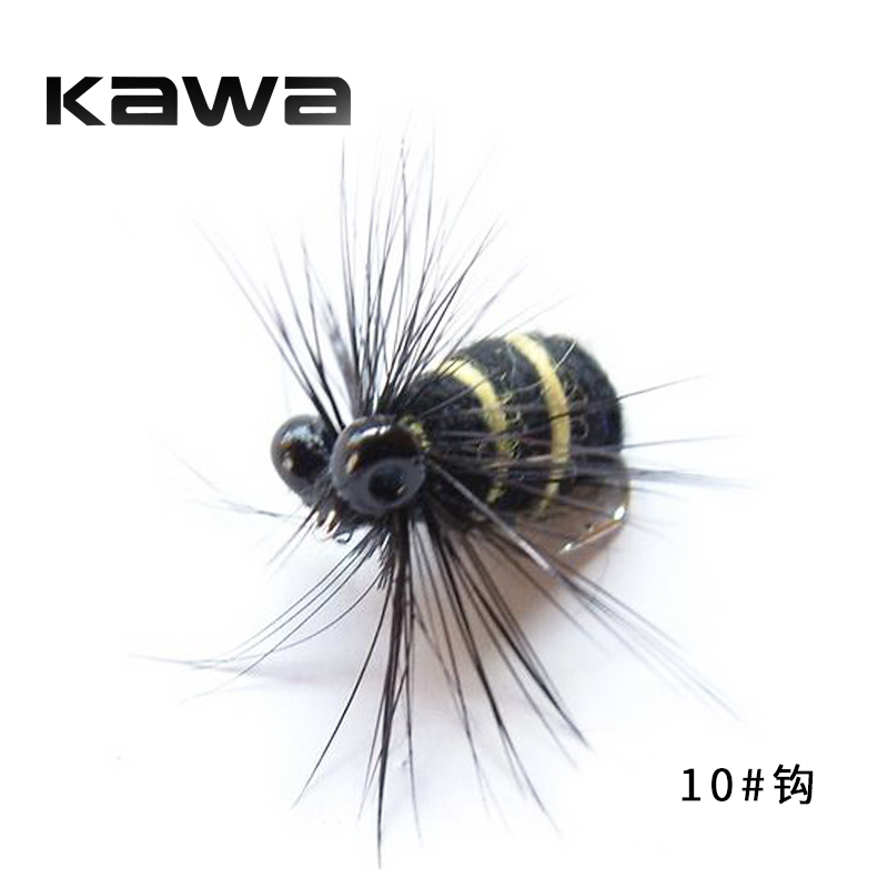kawa路亚新品飞蝇钩仿生假饵小蜜蜂套装假饵鱼钩套装带倒刺钓钩