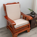 纯色老式 实木沙发垫防滑可拆洗带靠背连体单人座垫海绵春秋椅坐垫