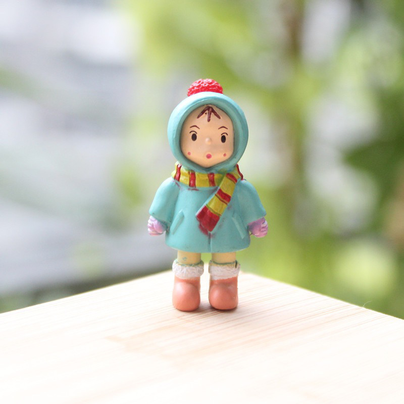 微景观迷你摆件diy卡通小女孩雨衣小梅多肉造景蛋糕装饰品鱼缸