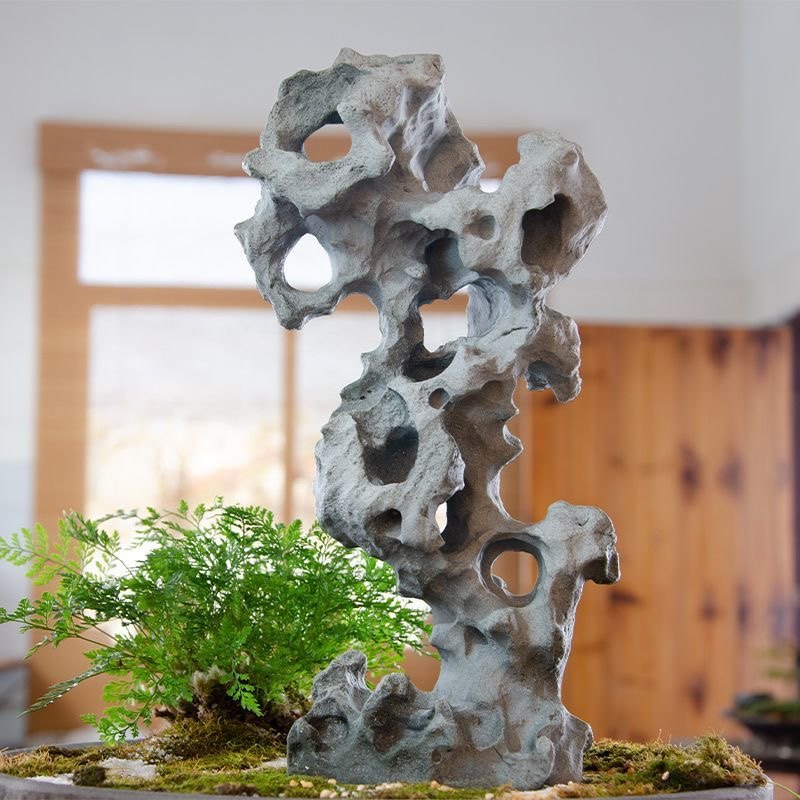 假山太湖石摆件仿真盆景绿植鱼缸水族创意中式沙盘流沙造景拍照,家居饰品,户外/庭院摆件,淘宝优惠券,粉丝福利购,淘宝优惠卷