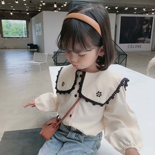 Хлопковая детская рубашка, осенняя кукла, в стиле Шанель, в западном стиле, детская одежда