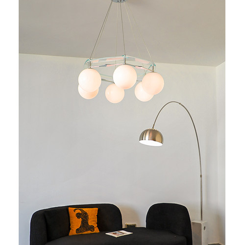 现代简约玻璃包豪斯客厅主灯