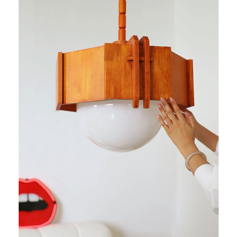 凯乔 中古风吊灯 包豪斯餐厅卧室客厅复古设计感灯具2025新款,家装灯饰光源,餐厅吊灯,淘宝优惠券,粉丝福利购,淘宝优惠卷