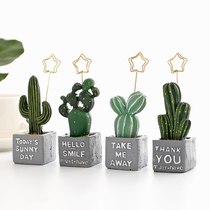 Creative cactus notes, message folder, photo folder, business card folder, resin desktop, lovely ornament