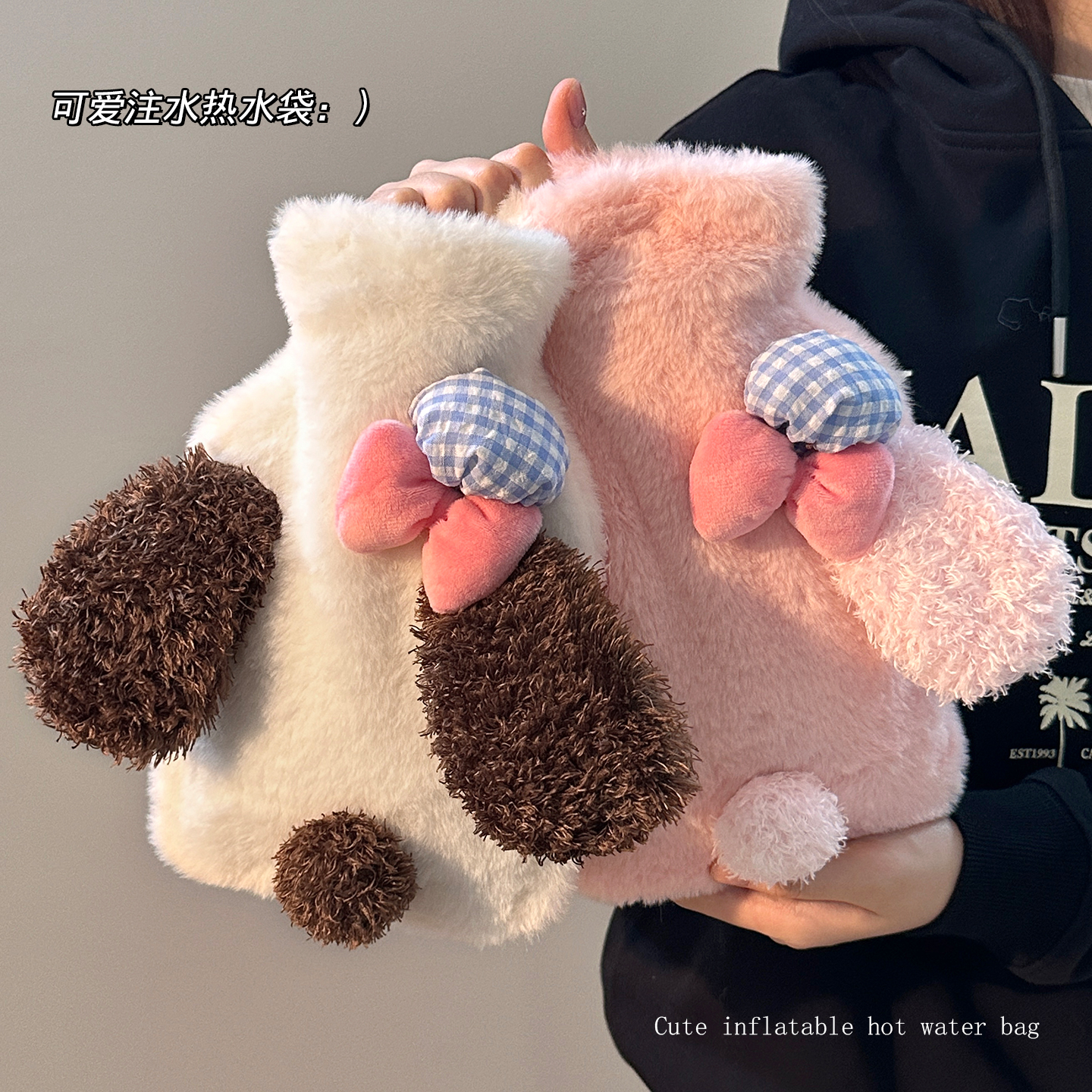 注水热水袋女冬季毛绒痛经用暖宝宝暖手宝加厚防爆被窝专用暖水袋