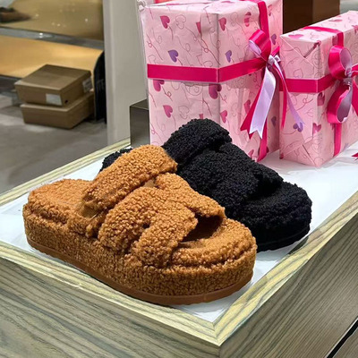 厚底毛毛拖鞋女外穿皮毛一体