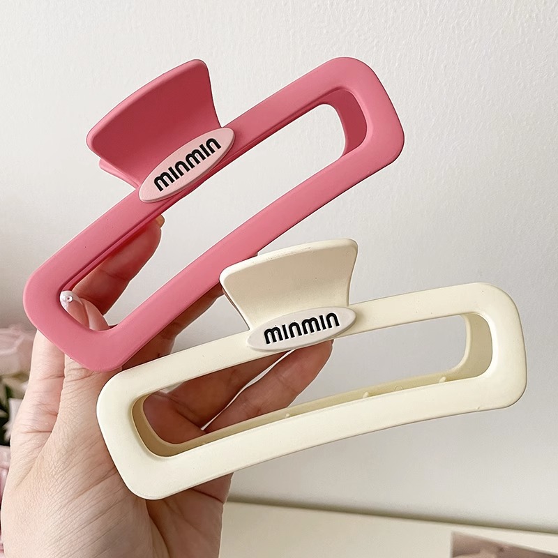 亚克力磨砂大号抓夹女夏天后脑勺盘发鲨鱼夹发卡子高级感夹子头饰