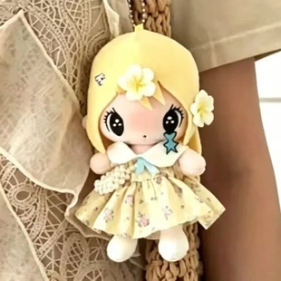仅娃衣/野有上秋挂件玩偶小yuy天使恶魔小玉娃衣可爱甜美黄碎花裙