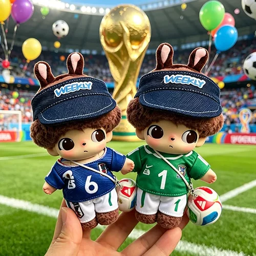 毛绒挂件DIMOO搪胶衣服世界杯日本墨西哥联名同款挂件dimoo娃衣着