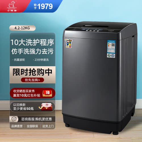 小鸭牌全自动波轮洗衣机洗脱一体