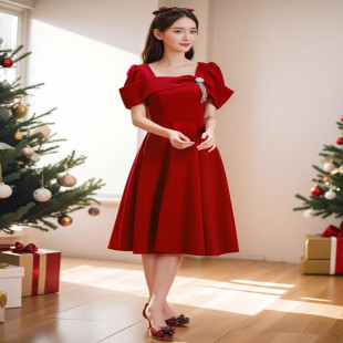 敬酒服新娘2026新款 夏 小个子订婚连衣裙平时可穿婚礼礼服女中长款