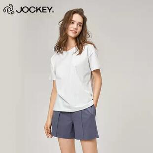 JOCKEY正品国际品牌全棉睡衣女夏季短袖短裤薄款女纯棉家居服套装
