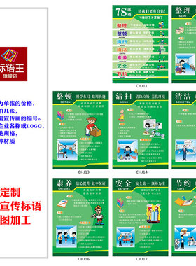 CHJ 贴画挂图宣传画企业文化海报展板7S管理7S活动墙贴纸现场
