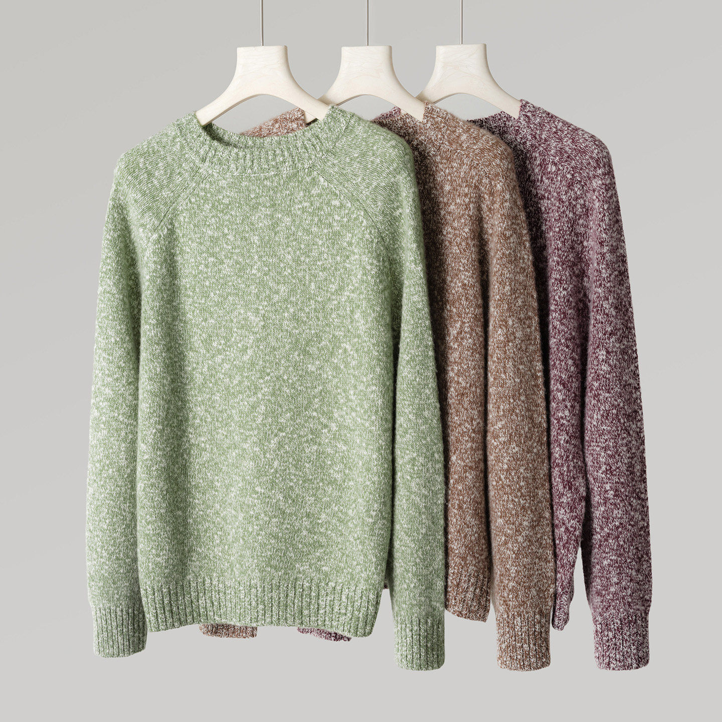 Z.M.R 邓肯大肚花纱 加厚100%纯山羊绒衫女圆领针织衫氛围感毛衣,女装/女士精品,羊绒衫,淘宝优惠券,粉丝福利购,淘宝优惠卷