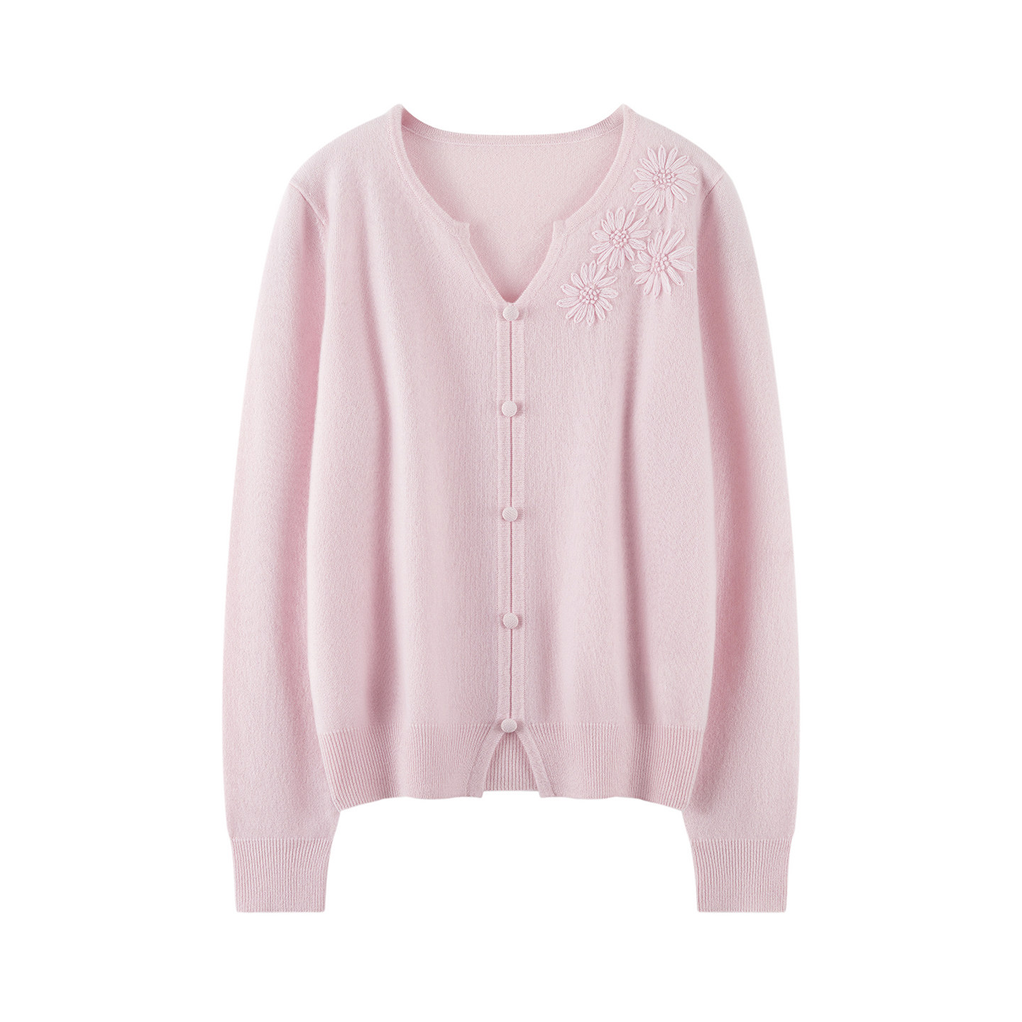 Z.M.R 包扣绣花假开衫设计 100%纯山羊绒衫女针织衫薄款毛衣上衣,女装/女士精品,羊绒衫,淘宝优惠券,粉丝福利购,淘宝优惠卷