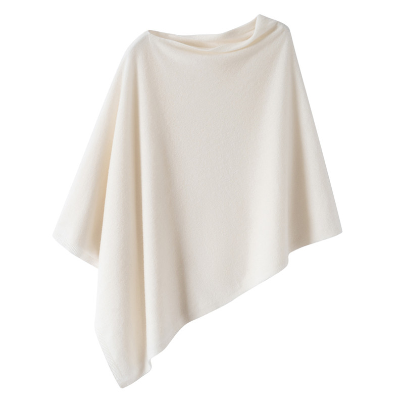 臻缦绒【随性小调调】山羊绒针织斗篷式披肩上衣女 宽松慵懒松弛